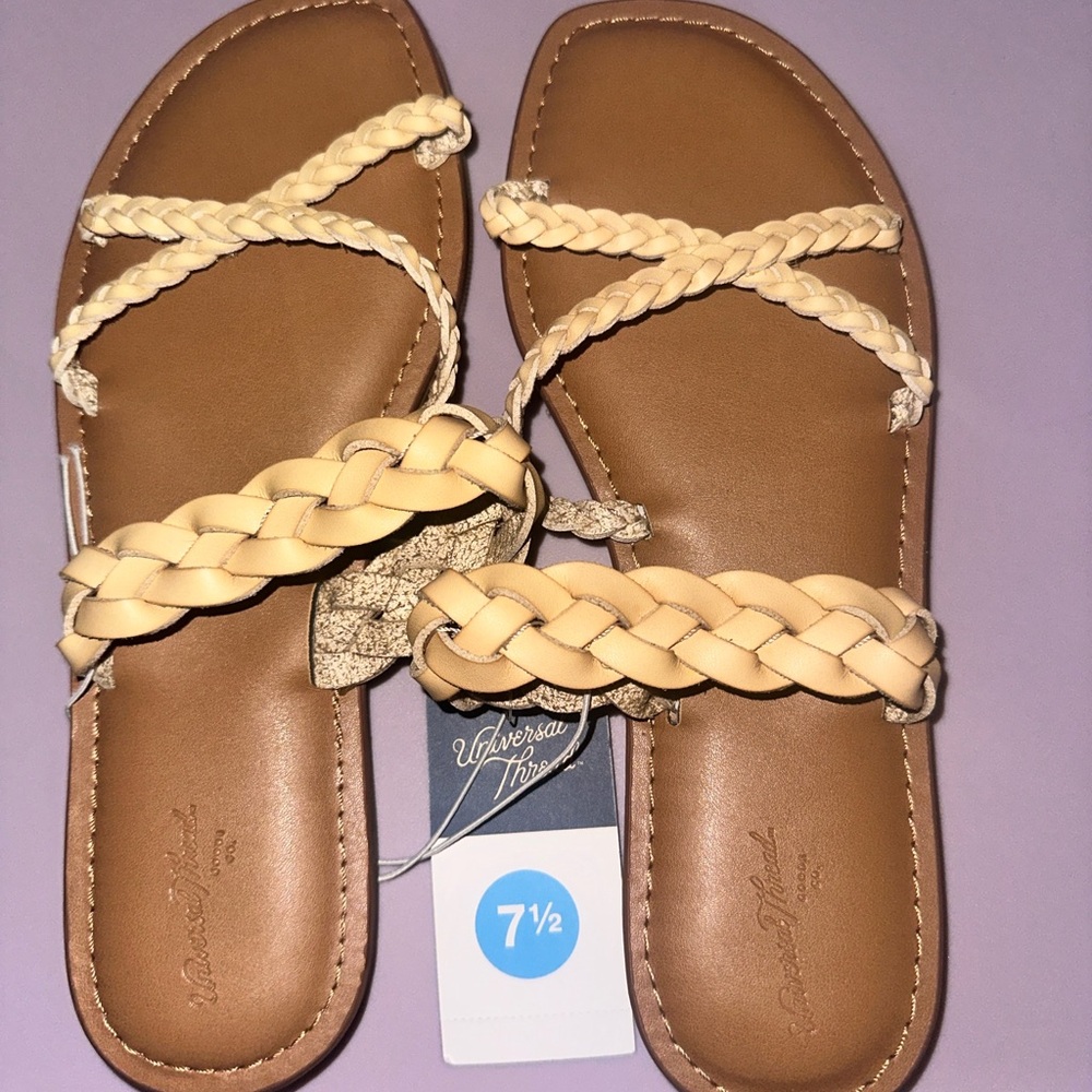 Universal Thread Women's Cream Braided Sandals